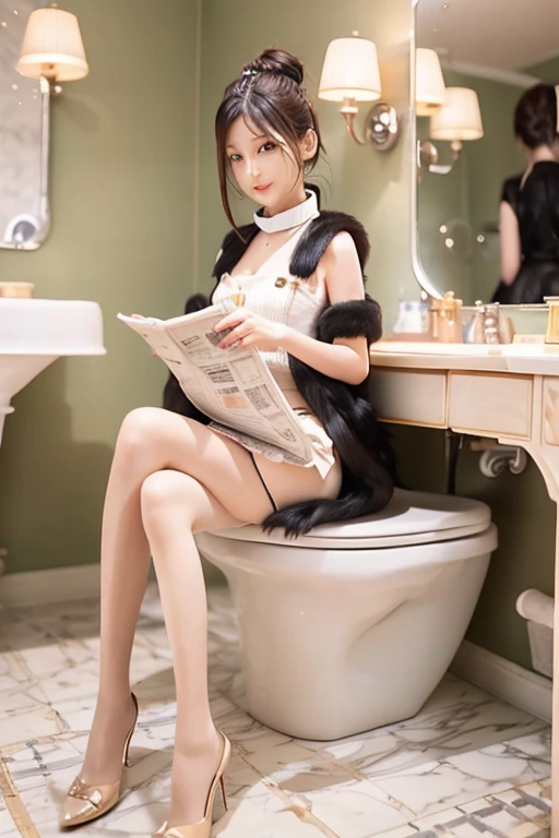 Sit in the bathtub, Snow-white skin, Ruan cute vtuber, young and cute girl, trending at cgstation, full body shot of,teen elf girl, , Li Zixin, xintong chen,nakeness,wearing high heels,Tight transparent clothing,torn laundry