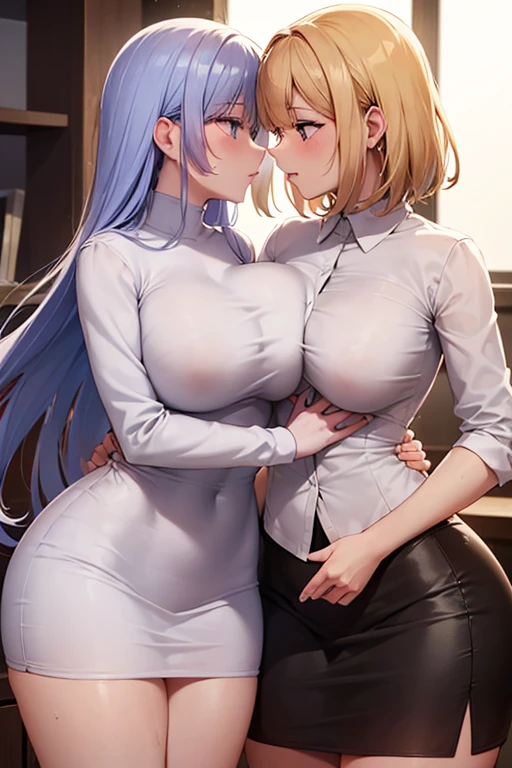 2heads, a short thin woman with two heads. She has enormous breasts. She is is outside in a city at night. She is very short. She is very skinny. She is sipping a drink. She is drunk, stumbling. She has long white hair in a ponytail. She is wearing glasses. She has enormous fat breasts. She is wearing a romper. Deep cleavage. She is smiling. She is blushing. She looks flirty. She has giant fat breasts. She is a cat girl. She has cat ears and whiskers.