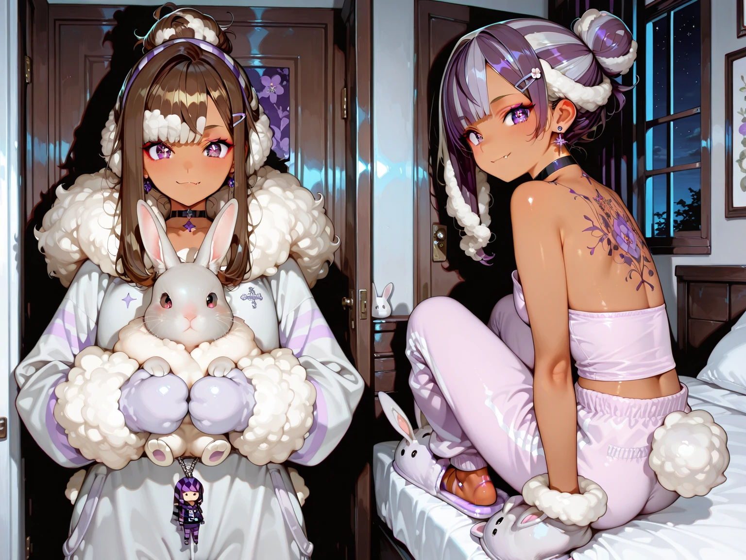 Halloween, Halloween theme, night, disheveled hair, short hair, disheveled hair, purple hair, yellow eyes, flat yeast, flat , wolf hands, werewolf girl, wolf ears, wolf tail, pointy teeth, no clothes, hair, dog leaves, hair hands, hair arms, arms with hair, hair body, naked, show pussy, hair paws, wolf paws, hair feet, wolf feet, fangs, hairy body, hair legs, wolf legs, moon, werewolf costume, hair on legs, pointed teeth, wolf girl, tongue out, split, trick or treating, Halloween, Halloween theme, small stature, pubic hair, dog legs, without clothes, wolf haunches, wolf legs, wolf body, pubic hair, a lot pubic hair, Wolf Anatomy, hair body, werewolf girl, Halloween theme, naked, wolf girl, naked, pubic hair, short hair, fur hoddie, chibi, one girl