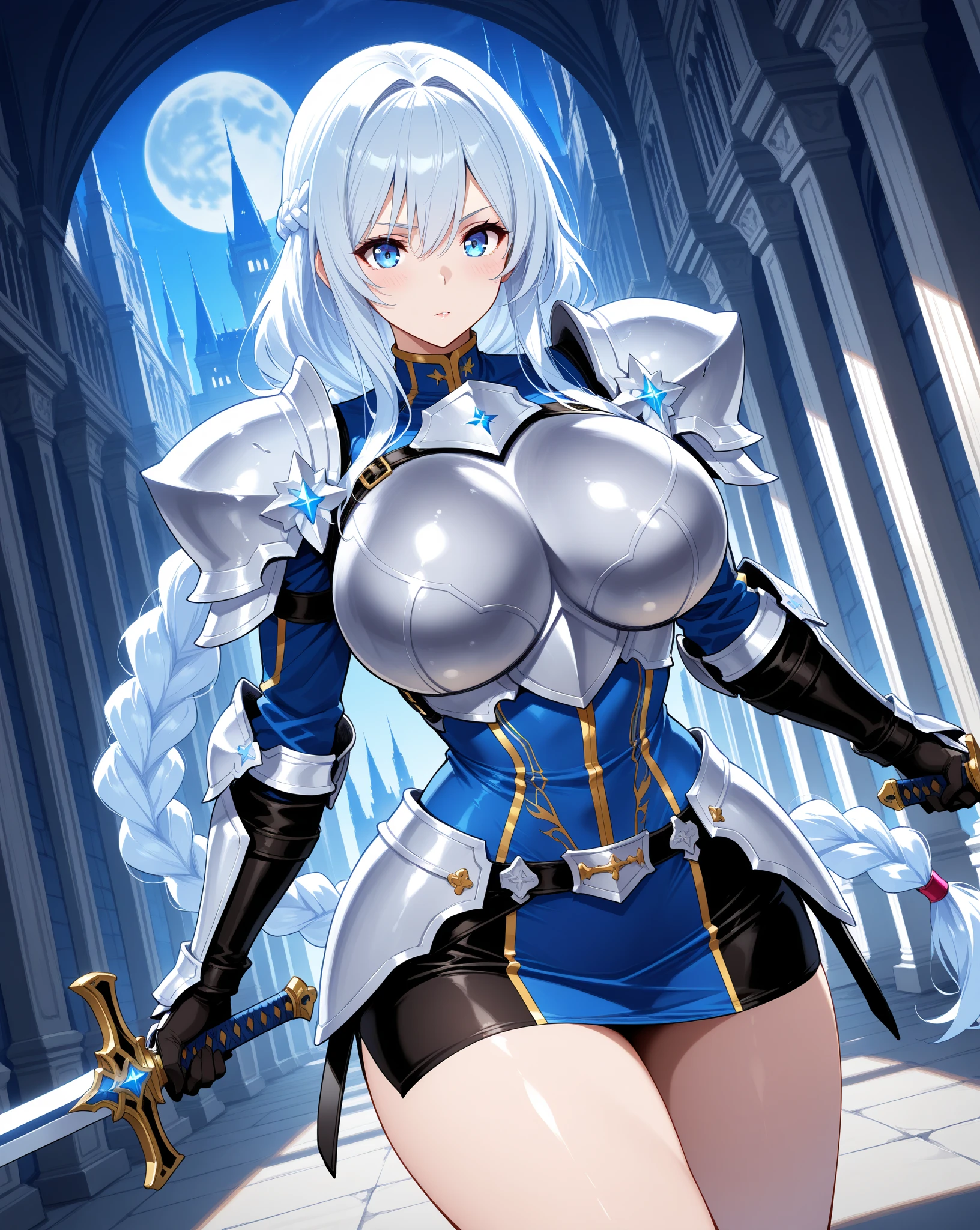 knight,Dragon Girl,Anthropomorphic Dragon,Dragon Horn,巨龙wing,龙的wing,wing,巨大的wing,silver white的巨龙wing,White Tail,白色Dragon Tail,White smooth tail,White lizard tail,Flesh,Chubby tail,knight盔甲,Plate,Breastplate,Wristband,Arm Guard,Metal armor,重型armor,承重armor,厚重的armor,armor,wing,巨龙wing,巨龙knight女孩,Big breasts,Pale,silver white,White hair,White scales,Dragon Claw,butt,大butt,Fantasy style背景,City background,Street background,Fantasy styleStreet background,中世纪Street background,Street background,Fantasy style,Fantasy style,Skirt Armor,Skirt,Dragon Tail,巨Dragon Tail,Flesh的尾巴,Chubby tail