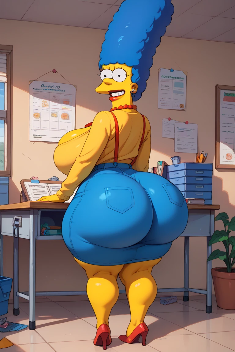2d, 1girl, score_8_up, score_7_up, score_6_up, score_5_up,1girl, beautiful, big boobs, slim waist, yellow skin, Simpsons, Maude, brown hair, score_9, score_8_up, score_8_up, raw, cartoon,
1girl, ((nsfw)), (gigantic ass:1.4), hyper hips, shiny skin, (thick thighs), (gigantic breasts), slim waist, thin waist, nipples, puffy areolae, skindintation, ,quarter angle view, tight shorts, tight t-shirt, green bra, green panties, office, upper body focus, naked
