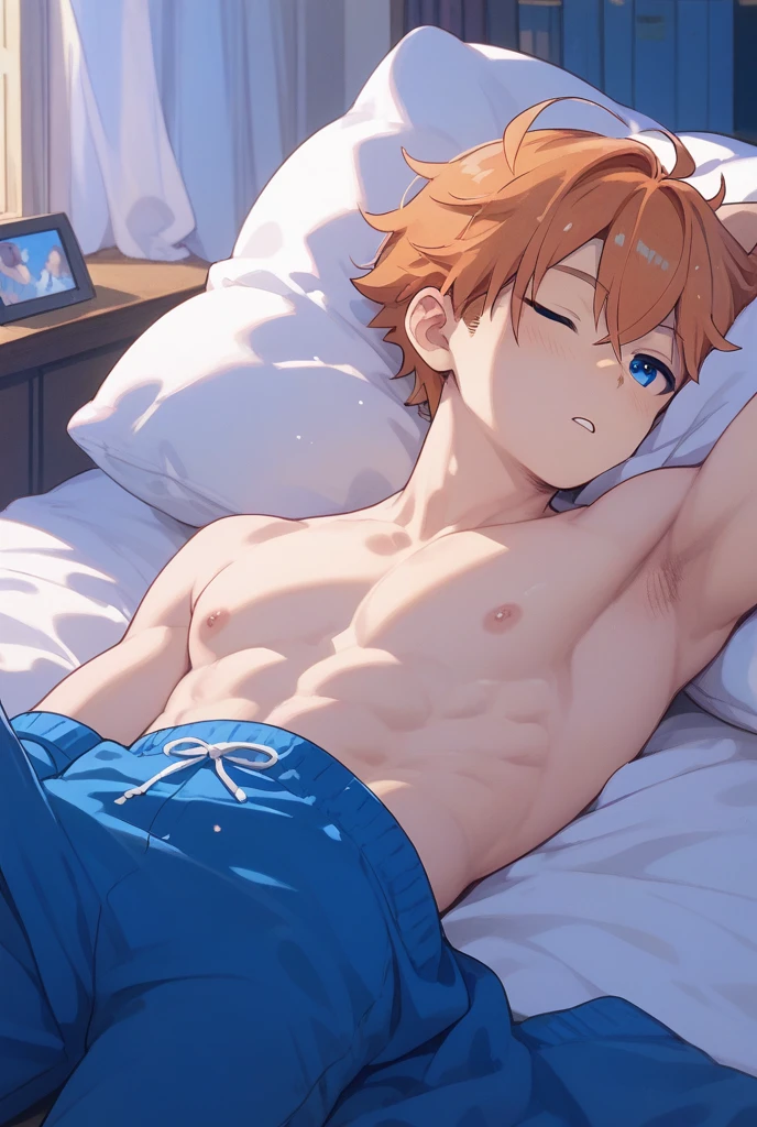 2 boys, alone, male focus, looking at the audience, upper and lower body, Game CG, actual:1.1, best quality, high resolution, masterpiece:1.2