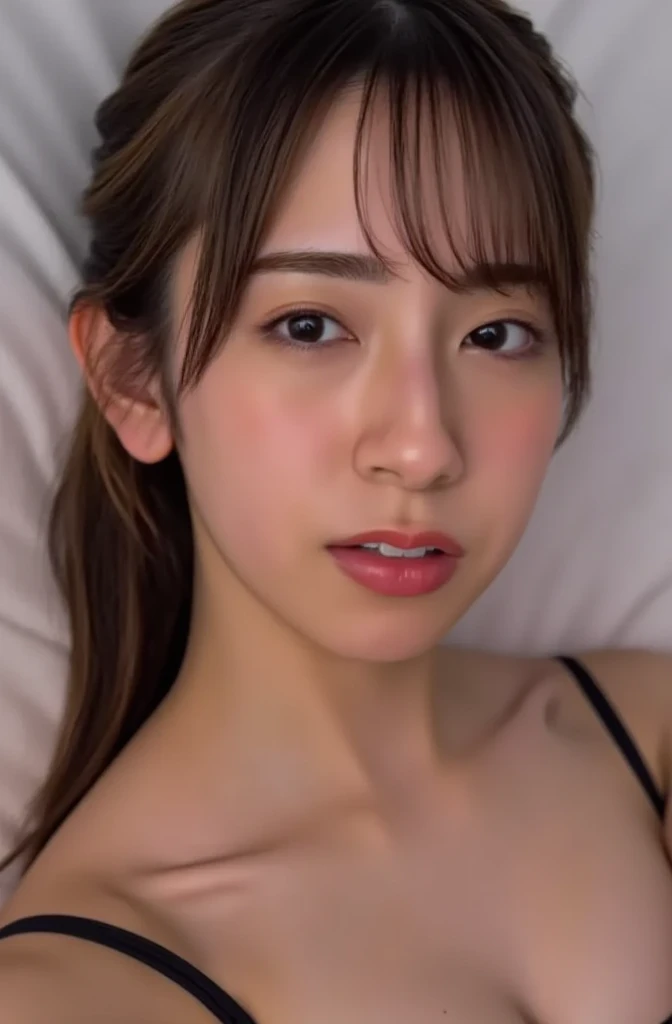 (Realistic:1.3、Ultra HD、Ultra-high resolution、8K、Female Japanese Housewife、寝室でBlowjobチオをするMature Woman:1.5、At the bed)、((Look Viewer:1.8))、(Extremely realistic skin texture:1.4)、(Realistic:1.3)、short hair、((Embarrassed expression:1.5))、(blonde:1.5)、48-year-old woman、Mature Woman、Ponytail Hairstyles、(Brown eyes:1.3)、(Face close-up:1.38)、(Sweaty:1.2)、(Nipplesを見せる)、((衣服から突き出たNipples,))、dress、美しいNipples、Nipples、(Shooting from the side:1.1)、Drooling、((Blowjobチオ:1.6、Blowjob、Cum in mouth、Bukkake))
