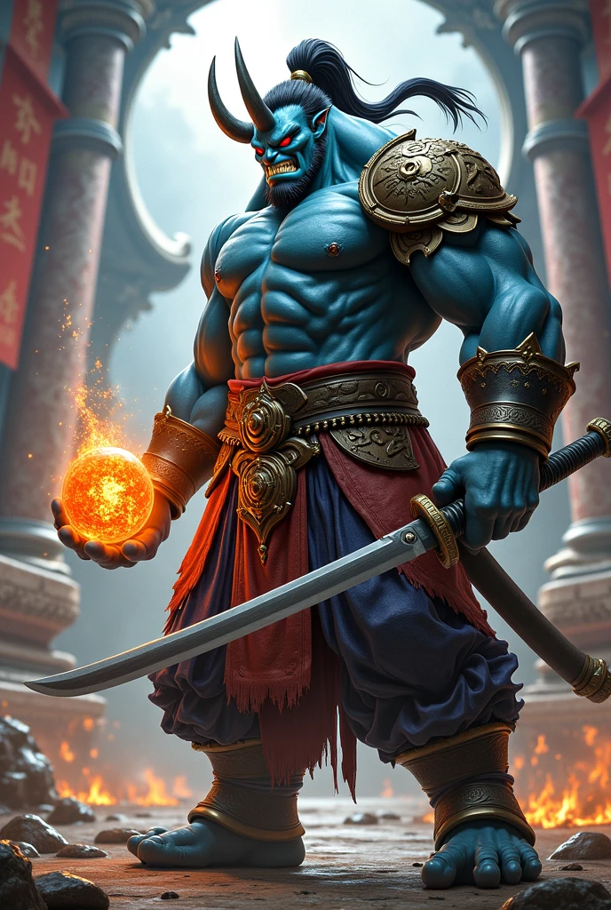 (warrior),(muscular man),(dragon:1.3),(fire:1.2),(particles:1.1),(watercolor)