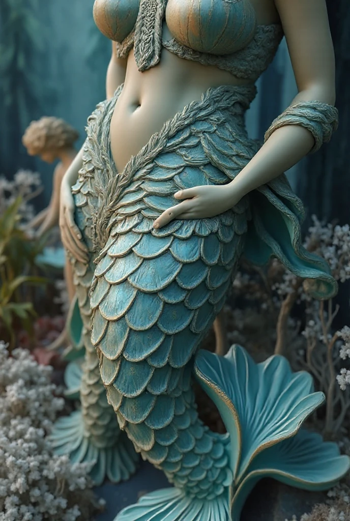 Game Art，Best image quality，Maximum resolution，8k，(A half-length photo)，(portrait)，(Head close-up)，(Rule of Thirds)，Unreal Engine 5 rendering works，20 year old girl，((Queen))，The eyes are very detailed，(Large Breasts)，Elegant and noble，Light，Light线追踪，Game CG，((3D Unreal Engine))，OC rendering reflection mode，4K，Ultra-clear，Sensual，Translucent lace，Fair and plump figure，Pretty Face，Light泽凝胶涂层，身着华贵礼服的Queen，Crystal Gem Crown，Necklace jewelry，blue eyes，The tattoo is very three-dimensional，Gorgeous and intricate tattoo designs，Ultra-clear portrait，Sexy body，Temple Princess，Sapphire eyes，Gorgeous clothes，Mermaid Princess，Eight-pack abs