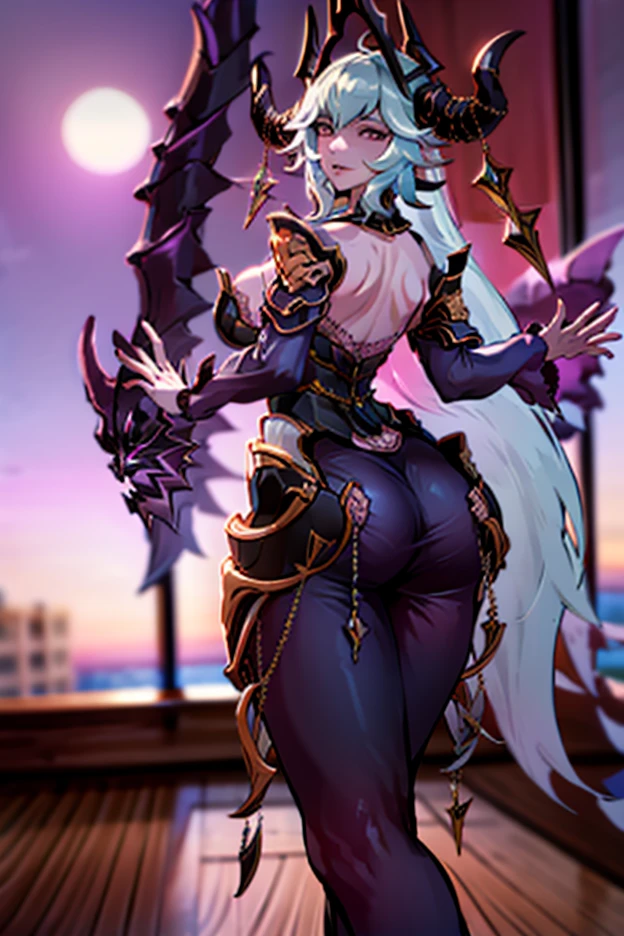 Beautiful Alluring female drow knight, she is wearing an ornated horned crown, Mythology Theme, Fantasy Theme, purple Skin, fair long white hair, red eyes, a cup size extremely small breasts, Inside A magical dark bioluminescent mushroom forest, Barely Clothed, gothic spiked bikini armor, Beautiful D&D Character Portrait, Beautiful Fantasy, Detailed, Digital Art, Extreme Detail, Polished, Beautiful, Hyperdetailed, Intricate, Elaborate, Meticulous, Anime Character, Detailed, Anime Face, Sharp Focus, Unreal Engine, 3d Rendered, Volumetric Lighting, Reflections, Glossy, Digital Illustration, Sensual Pose, Suggestive Pose, Full Body Shot, small perky breasts, anatomically correct 💖❤💕💋❣