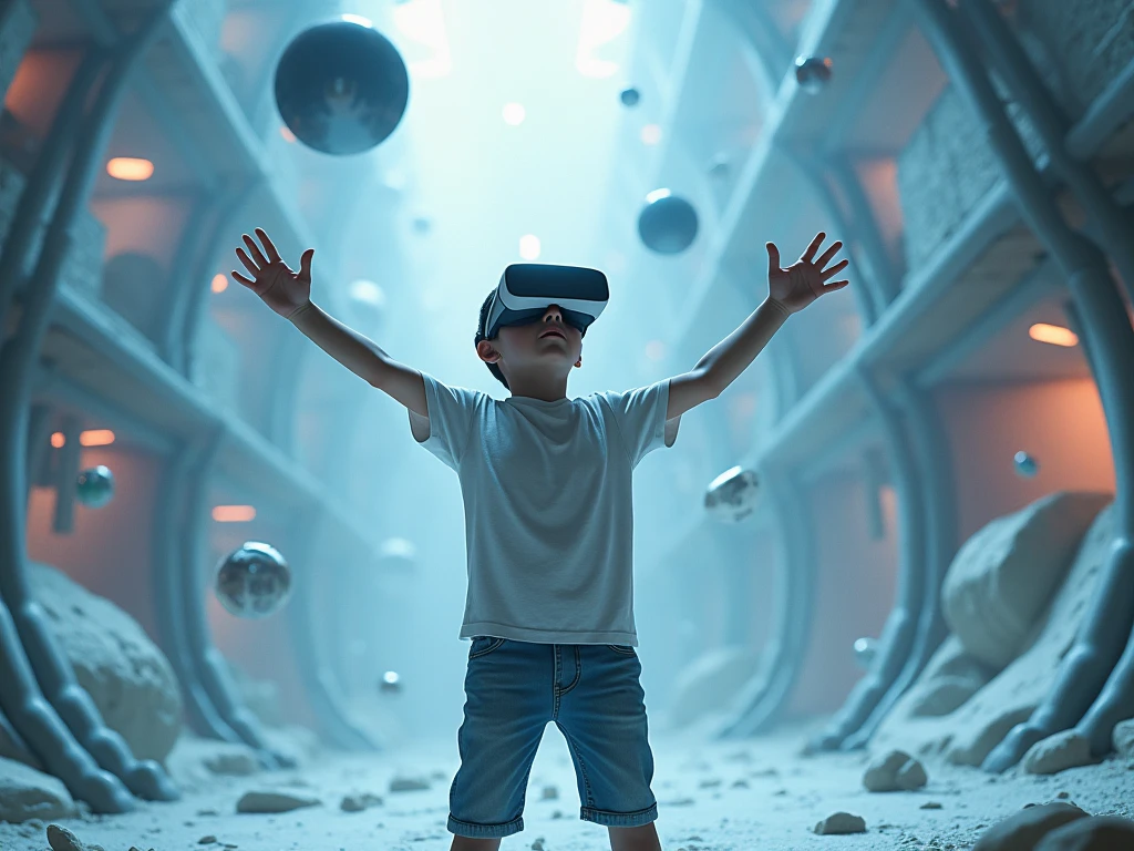 realistic image, Implementation of virtual reality glasses for children in gait rehabilitation