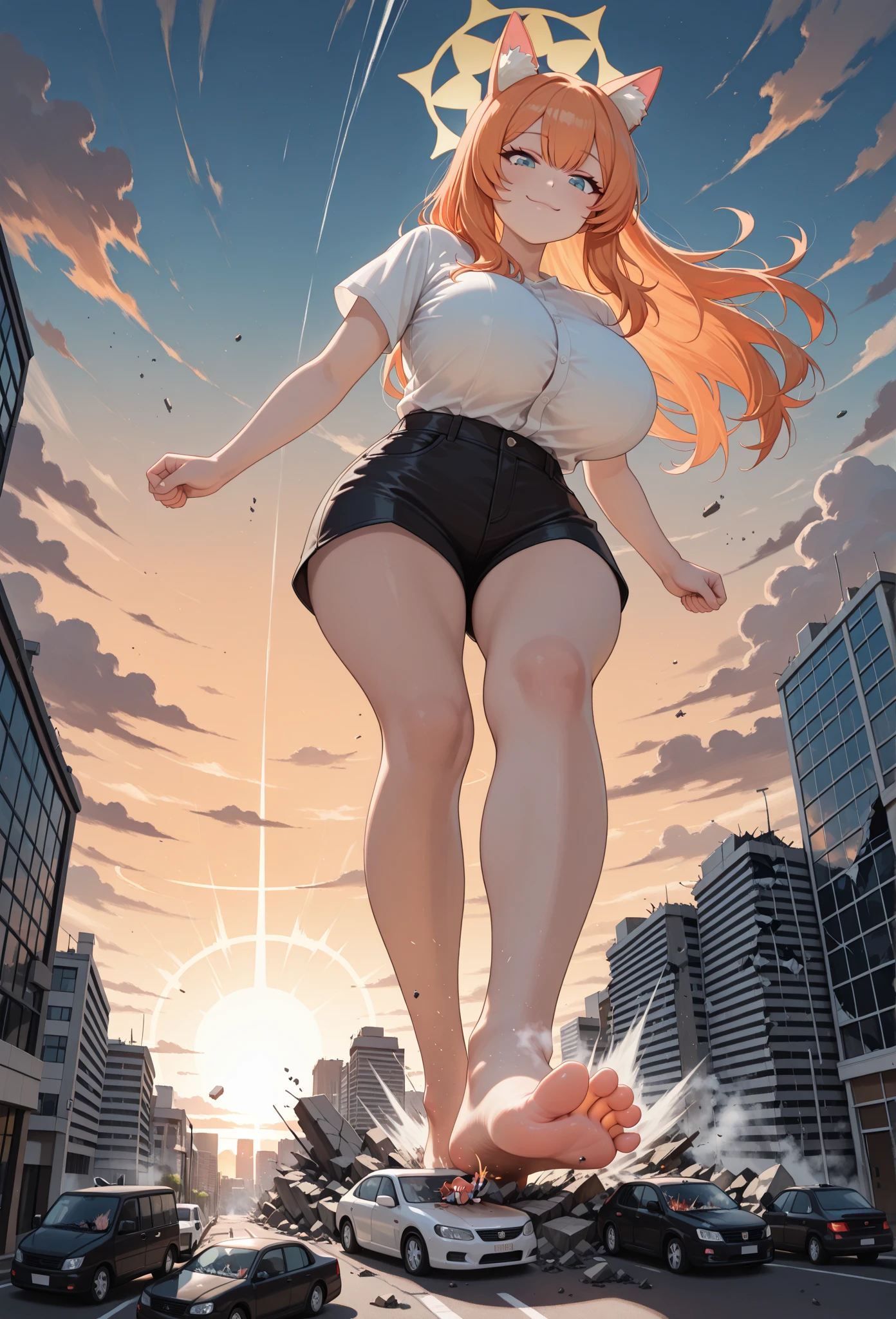 Massive breasted giantess
