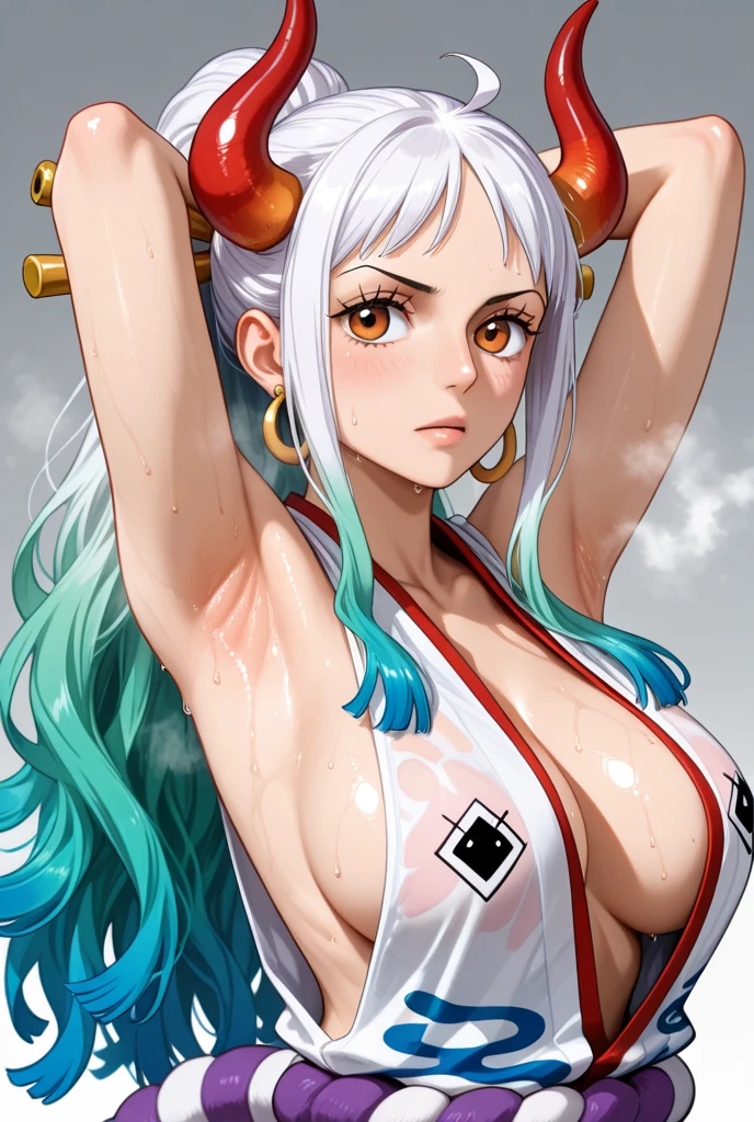 Yamato One Piece, pose sexy, Corpo Perfeito, belos olhos detalhados, beautiful lips, Rosto extremamente detalhado, long eyelashes, 4K de alta qualidade, 8k, high-resolution masterpiece:1.2, ultra-detalhado, Realistic:1.37, photoRealistic, vivid colors, Bokeh, Retratos, paleta de cores vibrantes, Stunning Studio Lighting