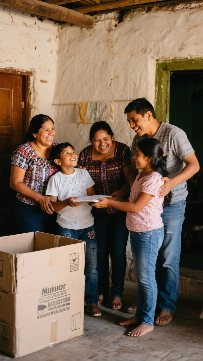An IBGE enumerator being greeted by a family at his door, with residents ready to answer questions, with the enumerator explaining the purpose of the census and the importance of the information collected. --auto