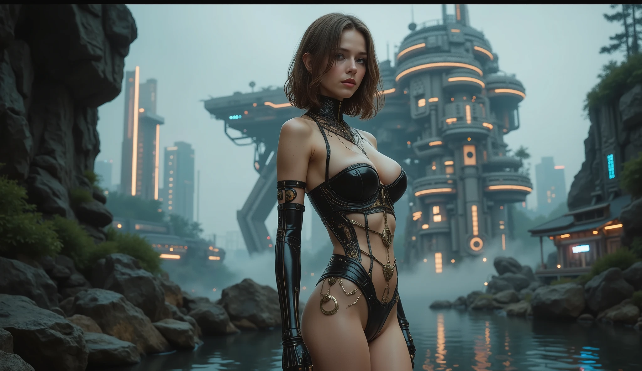Beautiful Alluring Female Dystopian Knight jenna ortega, oily gritty Skin, Athletic Well Toned Body, Rusty Scrap Metal Ornaments, dirty worn out leather jacket, bikini armor made of car parts and scrap metal, Dystopianpunk Theme, Dieselpunk, laying on top of a car, Beautiful D&D Character Portrait, Beautiful Face, Ominous, Dark Fantasy, Fiverr Dnd Character, Octane Render, Digital Art, Extreme Detail, 4k, Ultra Hd, Polished, Beautiful, Hyperdetailed, Intricate, Elaborate, Meticulous, Photorealistic, Sharp Focus, Wlop, Character Design, Unreal Engine, 3d Rendered, Volumetric Lighting, Reflections, Glossy, Digital Illustration, Sensual Pose, Suggestive Pose, Full Body Shot, underboob, 💖❤💕💋❣
