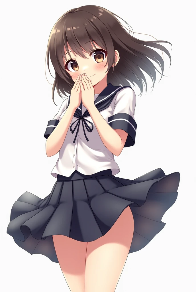 NSFW,(One young girl:1.5),Lori,Sailor suit,Micro Mini Skirt,(Perfect hands),(Perfect Anatomy),(masterpiece),(Highest quality)