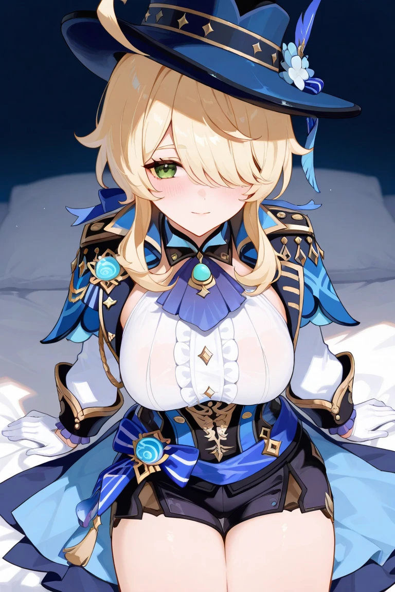 ((Highest quality)), ((masterpiece)), (detailed), One girl, ((masterpiece)), Idol girl in a dress, ((Do not cover your head)), Dark blue eyes, Magical girl, Large Breasts, Short layered skirt