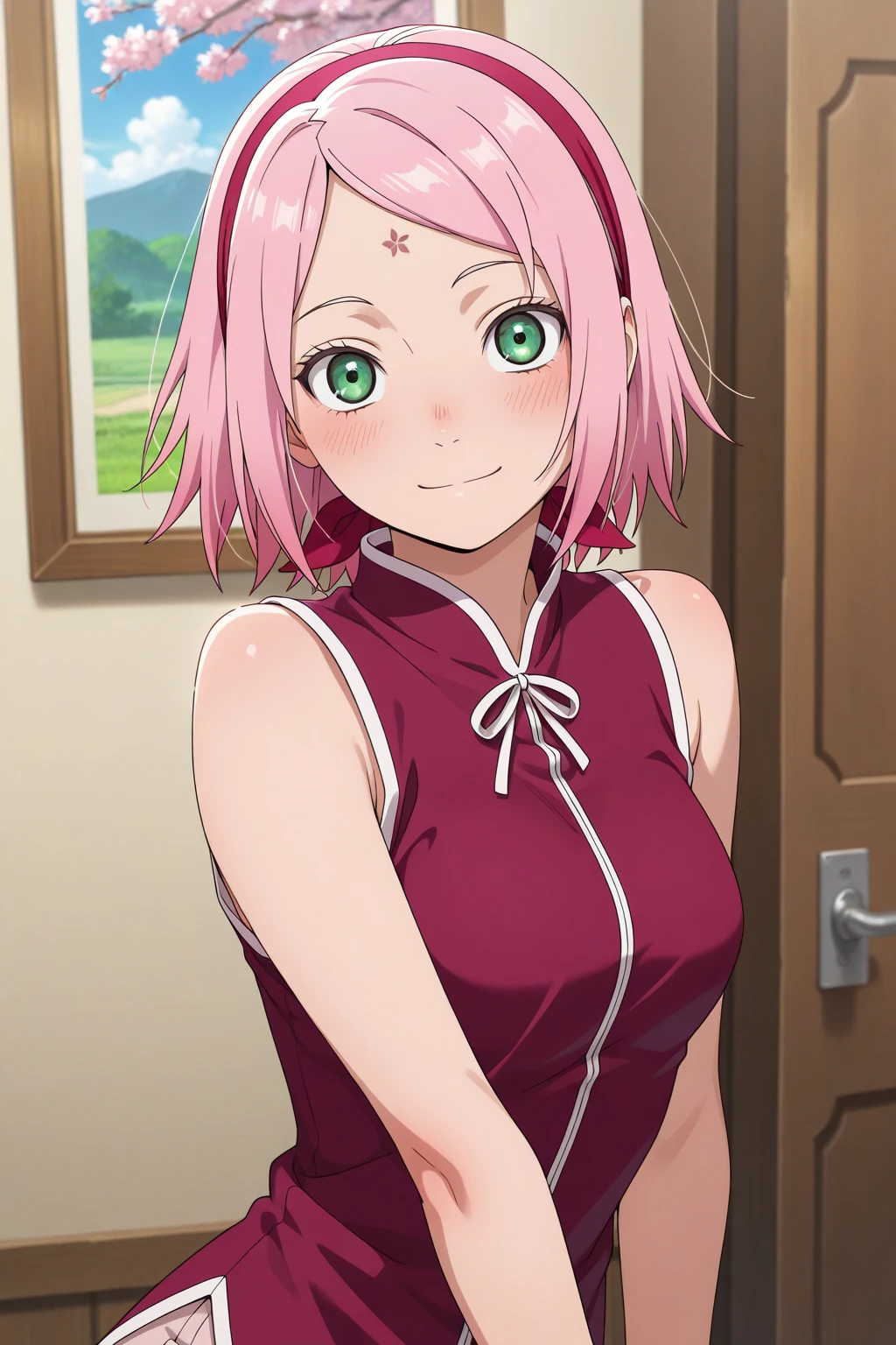 Sakura sexy, ahegao, tongue sticking out 