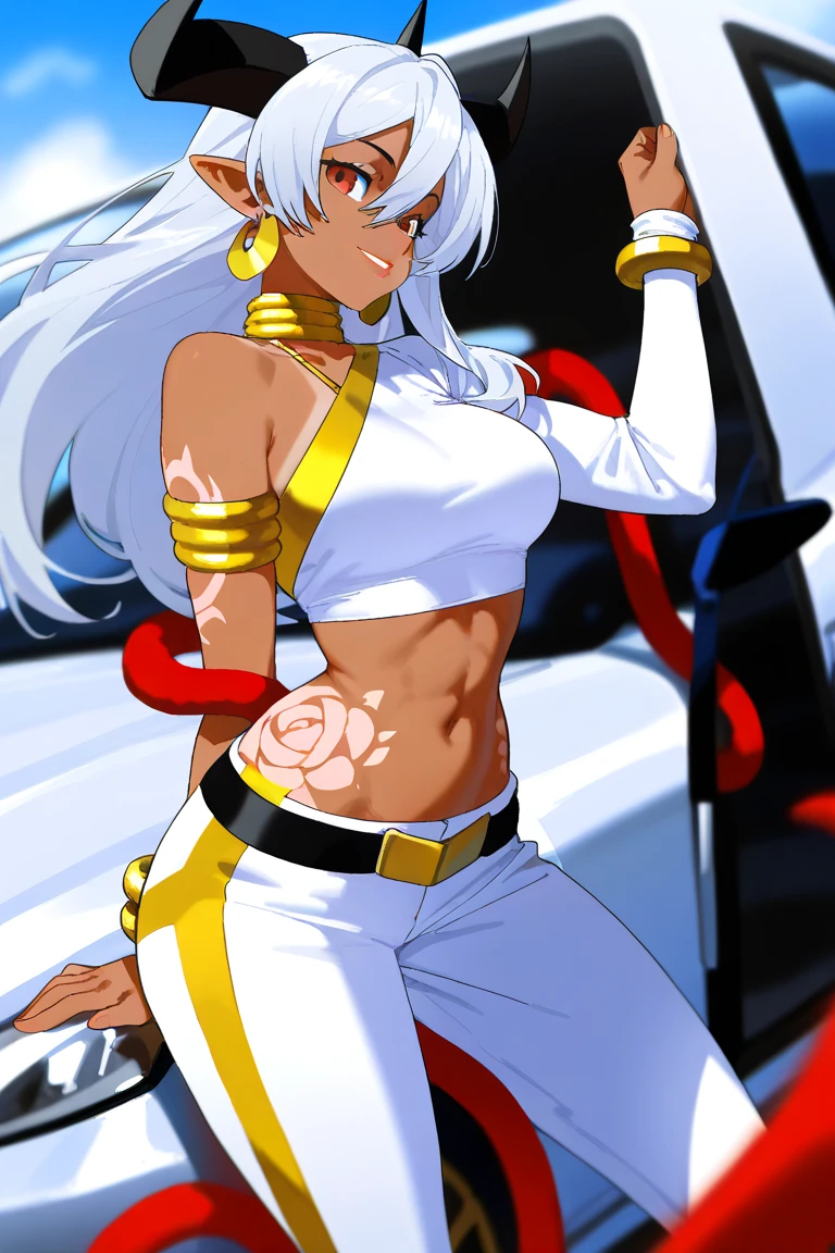 1 girl with white hair underwear