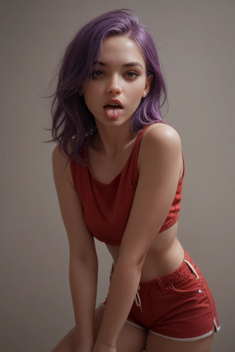 I want a photo from the fun pixar movie. Purple skin, purple hair and purple clothes
