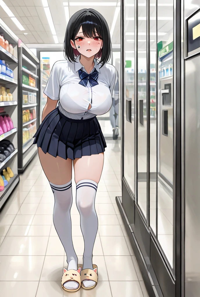 HighestQuali、highly detailed、anime big breast,,super detailing,tmasterpiece,anatomy correct,Japanese high school girl,Student uniform,Licking ice cream