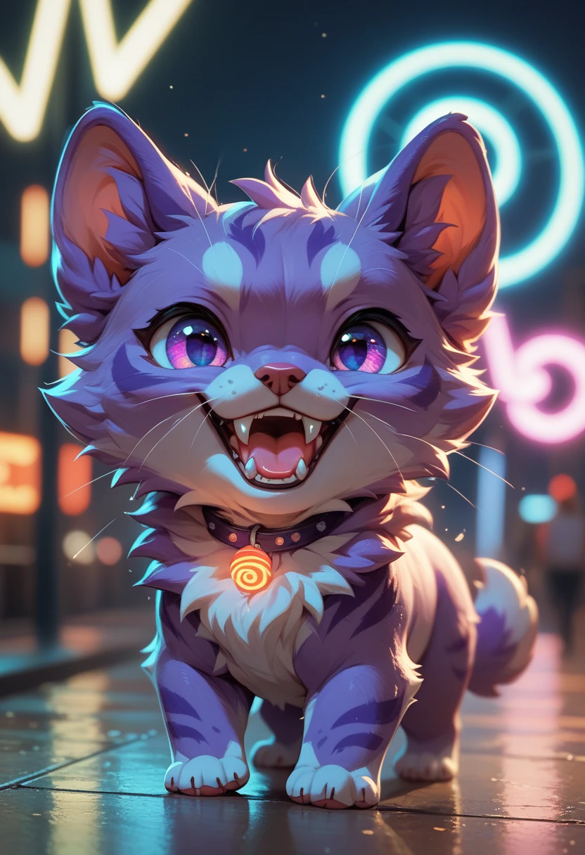 Hallucination, daydream , bokeh , (female cat , big body , short-tempered and a joker , loves milk and is weak in love) , Chasing the Mouse , A comedy cartoon depicting the slapstick antics of a cat and a mouse
