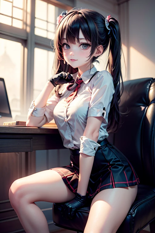 ulzzang-6500-v1.1, (raw photo:1.2), (photorealistic:1.4), ((wide open legs sitting on a desk)) (sitting down) sitting on desk (Porno school girl outfit with tie) beautiful detailed girl, very detailed eyes and face, beautiful detailed eyes, ridiculous, incredibly ridiculous, huge file size, super detailed, high resolution, very detailed, best quality, masterpiece, kemomimi, ((Furry Japanese girls' high school uniform with no panties)), visible 1pussy, 1pussy, Vagina visible, illustration, very detailed, CG, unified, 8k wallpaper, amazing, Fine details, masterpiece, best quality, very detailed CG uniform 8k wallpaper, light on face, cinematic lighting, 1girl, 16 years old, ((no panties)), (Wide open legs sitting on desk) in school