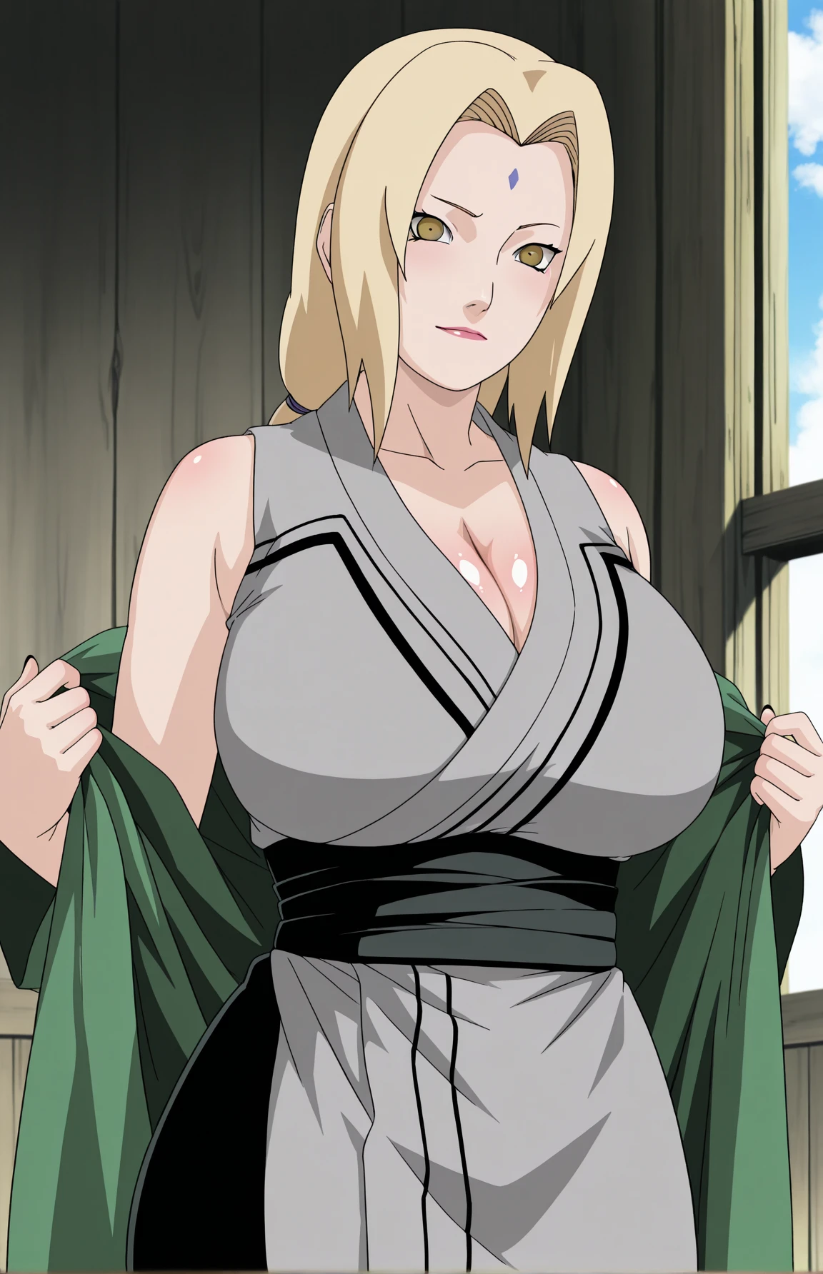 alone focus, alone, close, View your viewers,((In underwear)),long knee high boots,((tsunade)), 1 person,((tsunade milf physique)),(Forehead mark ), high twintails,blondes, eye, smile, from the front,Huge breasts,Thick thighs,((Sharp details High resolution body parts Perfect body parts )),(((Blushing,Red face))),(Sad expression),((1 person)),(alone), (In underwear), ((Front view)),((fall on one's back))Beautiful white skin with a pinkish tint,4K,8k,16K, Look at this,Textured skin, camel toe, fall on your back, Embarrassed face, rabbit ears, ((Hugging)), hold the stick between your chest, be defeated,Subjective,Open your mouth,Slim Body, Breastfeeding your baby