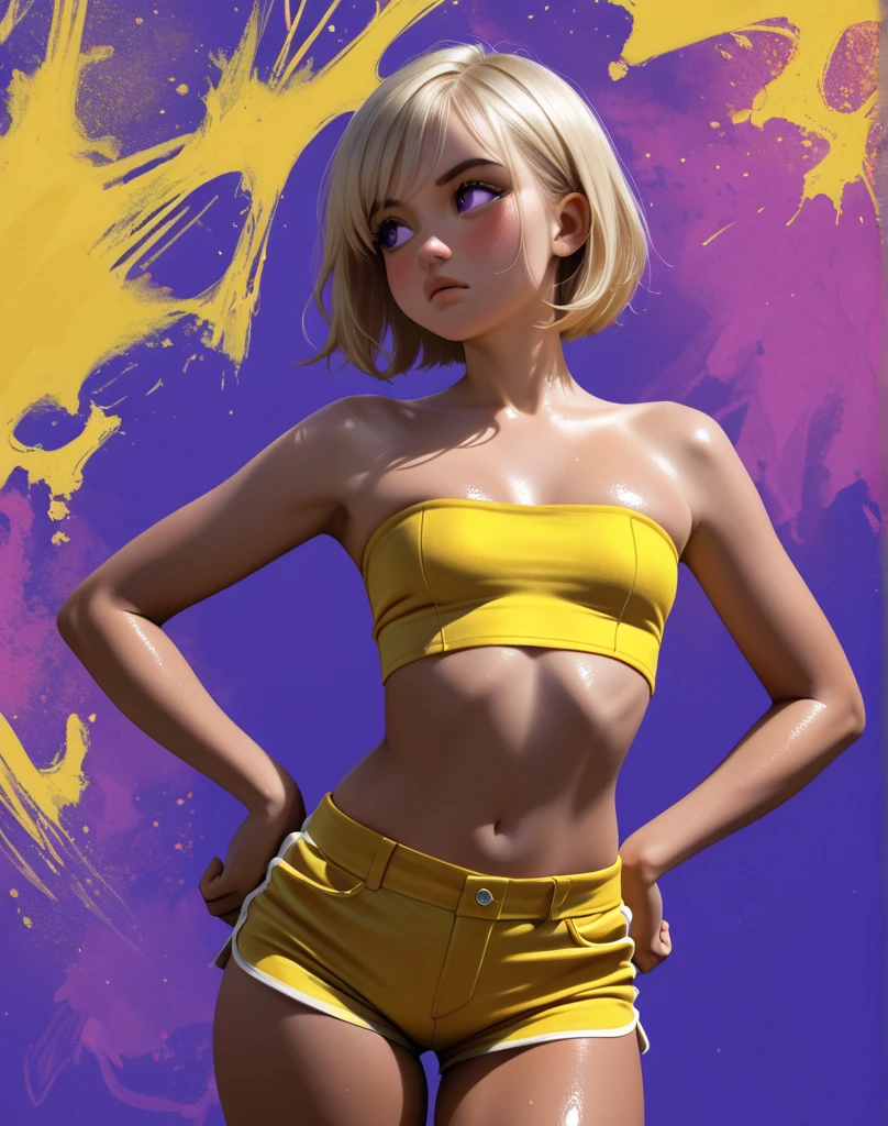 ((masterpiece)), ((best quality)), (ultra-detailed), ((extremely detailed)), 4K, (8K), best quality, a beautiful woman, ((beautiful light gray hair)), shiny hair, ((bob cut)), light blue eyes, freckled skin, flushed cheeks, 20 years old,
NSFW, (masterpiece:1,2, best quality), (magazine cover), (colorful Magazine cover abundant with text), vibrant, eye-catching paintings, Comic cover style, glamorous, enticing, stylish, chic, high-fashion, captivating, elegant, trendy, fashionable, radiant, attention-grabbing, dazzling, sophisticated, stunning, dramatic, bold, Featured is Astrid Lim, a 20-year-old beauty from a Hong Kong-Malaysian background who's a beauty pageant winner and a cheerleader at Florida State University, ((She embodies the girl-next-door charm with her radiant smile and friendly demeanor)), ((Her physique boasts a slim, athletic frame, with an hourglass figure, waist, elongated, toned legs, ample, peachy derrière, and well-sculpted muscles)), (((Her C-cup size breasts and flat abdomen further accentuate her active lifestyle))), ((Her skin tone is a radiant mix of natural fairness and American sun-kiss)), and her makeup is minimal, highlighting her natural beauty, (((She wears a Guess neon-colored bikini top that adds a pop of color and showcases her toned upper body, paired with high-waisted Levi's denim shorts))), perfect for a casual beach day yet trendy enough for a pool party, Her Steve Madden platform sandals add height and are easy to slip on and off at the beach, She carries a JanSport classic backpack, perfect for a day at the beach, emphasizing her natural beauty, and she wears pink lip gloss, (Her blonde hair is styled in loose waves), adding to her beach-ready look, She wears a simple bracelet and ring from Pandora, and a gold belly chain from Forever 21 to highlight her flat abdomen and add a sexy touch to her look, reinforcing her outgoing personality, The occasion is a Summer Break wild in Miami, (exceptionally detailed:1.3), , super fine