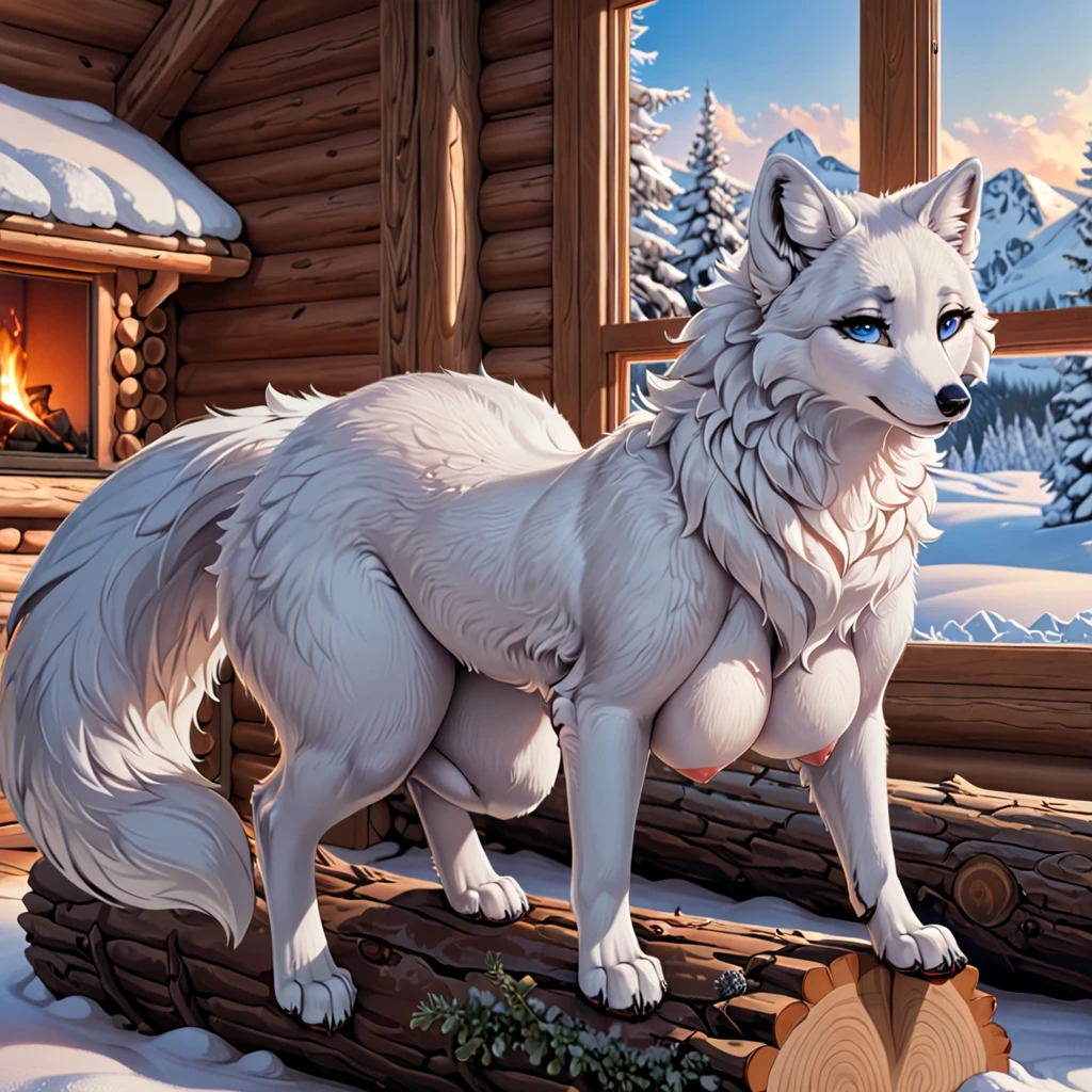 anthro, female husky, slim feminine body, home porch, relaxing, morning, holding coffee, casual nudity, (detailed lighting), fluffy tail, (detailed fur), sun rays, (detailed background), [detailed ambient light], [gray natural lighting], [realistic proportions], [explicit content], [sharp focus], ((masterpiece)), anatomically correct canine pussy, detailed canine pussy, black genitalia, black anus, bright summer day, well lit genitals, presenting anus, long slim legs, surrounded by people, detailed canine pussy, puffy anus, pussy focus, nostalgic style, smiling, flat chest, pink areolas, 