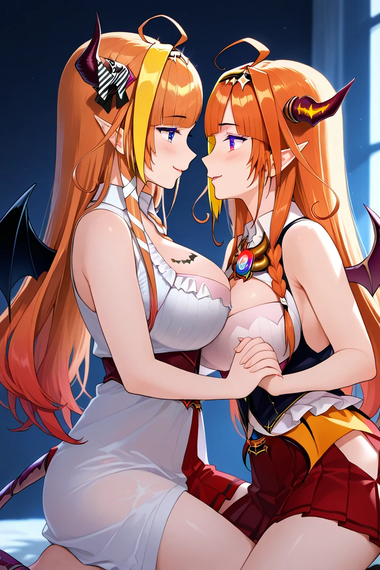 (Masterpiece, best quality), 1 girl, wifu, NSFW, crossed_legs, huge breasts, sicatriz on face, sicatriz on nose, laughs512, dark shadow makeup, dark lips, (white bodycon dress (bluish)), (aroused_face:1.4), medieval room, medieval bed, candles, candle lighting, night, bed, shame, show-off, big chest, panties, light, oversized shirt, (long yellow hair: 1.4), bra,, lying down, legs open, camel finger, in tight panties, elf ears, (((no mistakes))), ((well detailed)), (((extremely well done)))