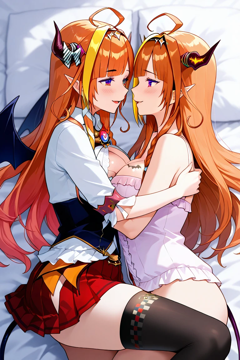 girl, (15 years old), (orange hair), (long hair), (wavy hair), (blue eyes), (skinny), ((large breasts)), (blue dress), (((nsfw))), 1boy, (((vaginal, sex))), ((rape)), ((vaginal penis)), (imminent vaginal), hetero, nipples, blush, on back, lying, missionary, ((embarrassed)), ((gangbang,5boys)), (((masterpiece, best quality)))