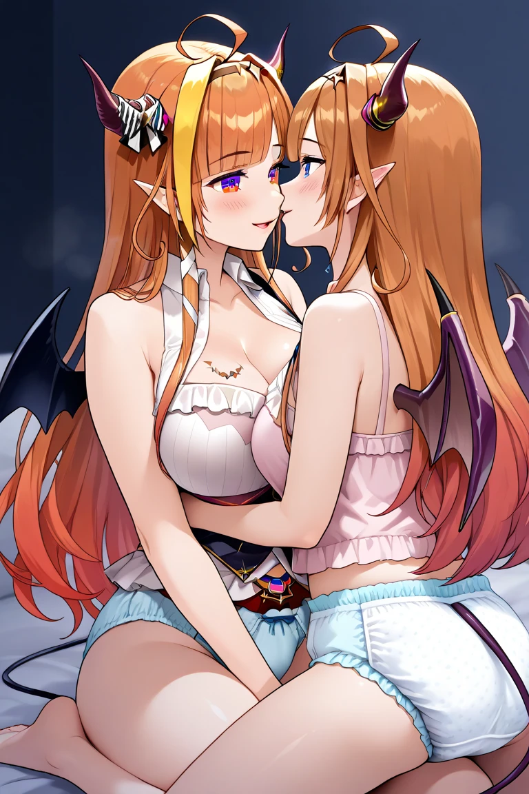 (Masterpiece, best quality), 1 girl, wifu, NSFW, crossed_legs, huge breasts, sicatriz on face, sicatriz on nose, laughs512, dark shadow makeup, dark lips, (white bodycon dress (bluish)), (aroused_face:1.4), medieval room, medieval bed, candles, candle lighting, night, bed, shame, show-off, big chest, panties, light, oversized shirt, (long yellow hair: 1.4), bra,, lying down, legs open, camel finger, in tight panties, elf ears, (((no mistakes))), ((well detailed)), (((extremely well done)))