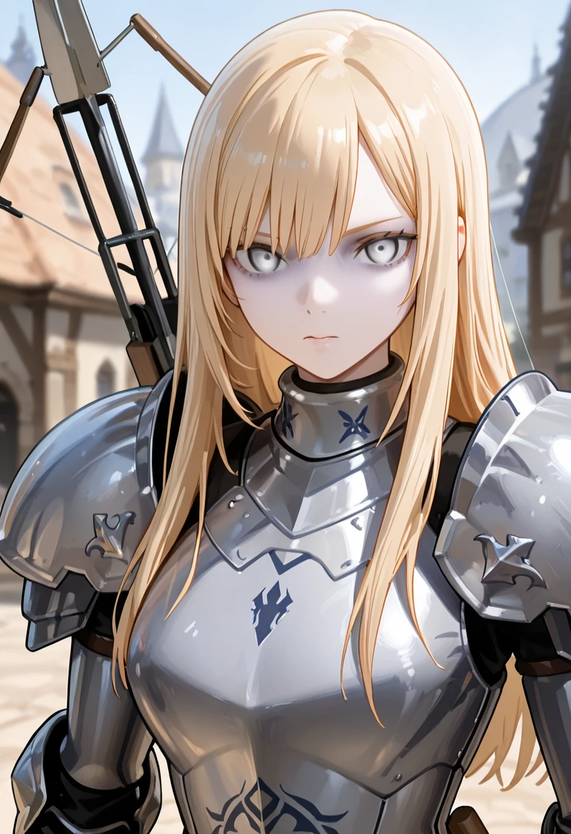 Simple White Background,
shirt,tie,corset,skirt,long sleeves,Armor,shoulder armor, armored dress, armored boots,
<lora:Tatiana_Kalinina_Isekai_Harem-KK77-V1:0.7>,
bangs, blonde hair, blunt bangs,Blue_eyes,(Hair_bun:1.3),(short hair:1.5), braid,
<lora:Oda_Non_Style-KK77-V2:0.3>,<lora:more_details:0.1>,
1 girl, 20yo,Young female,Beautiful Finger,Beautiful long legs,Beautiful body,Beautiful Nose,Beautiful character design, perfect eyes, perfect face,expressive eyes,perfect balance,
looking at viewer,(Focus on her face),closed mouth, (innocent_big_eyes:1.0),(Light_Smile:0.3),
official art,extremely detailed CG unity 8k wallpaper, perfect lighting,Colorful, Bright_Front_face_Lighting,White skin,
(masterpiece:1.0),(best_quality:1.0), ultra high res,4K,ultra-detailed,
photography, 8K, HDR, highres, absurdres:1.2, Kodak portra 400, film grain, blurry background, bokeh:1.2, lens flare, (vibrant_color:1.2),professional photograph,
(Beautiful,large_Breasts:1.4), (beautiful_face:1.5),(narrow_waist),