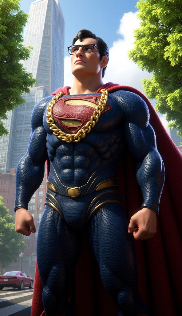 Make a boy
He's 4 years old
Disney cartoon
 He's with his father, Your father is dressed as a superhero
 Pixar, 3D, Disney