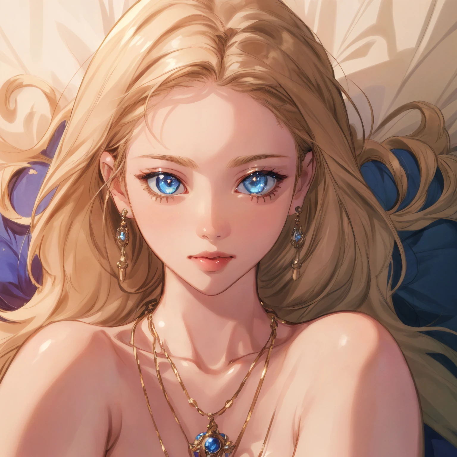 ChristiaAOT, 1girl, beautiful detailed eyes, beautiful detailed lips, extremely detailed eyes and face, long eyelashes, smile, hair between eyes, blue eyes, blonde hair, jacket, medium hair, portrait, digital painting, (best quality,4k,8k,highres,masterpiece:1.2),ultra-detailed,(realistic,photorealistic,photo-realistic:1.37), soft lighting, warm color palette, intricate details, dynamic pose