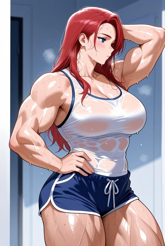 Main: Haruno Sakura, lipstick, makeup, black eyeshadow, smokey eyes, blue eyes, Optional: detailed hair, ultra detailed face, blue eyes, perfect eyes, perfect face, super Large Breasts, covered in cum, covered in sperm, wet pussy, sperm in vagina, cleavage, curvy, big ass tricky glance, smirking (masterpiece), best quality, muscular woman, woman with well marked muscles, toned muscles, hyper muscular, massive muscles, massive shoulders, massive biceps, muscles bulging, gigantic muscles, extreme muscular, muscles, big muscles, muscular female, HyperMuscle, massive breasts, well defined abs, big tits, massive tits, fake tits, huge , massive , big , erect nipples, nude, naked, massive muscles, massive shoulders, massive biceps, muscles bulging, gigantic muscles, extreme muscular, breasts revealed, nipples revealed, nude, naked, no clothes on, muscular, low fat percentage, lean, defined muscle, trembling, very muscular, small build, extreme trembling, trembling, visible trembling, quivering, quiver,