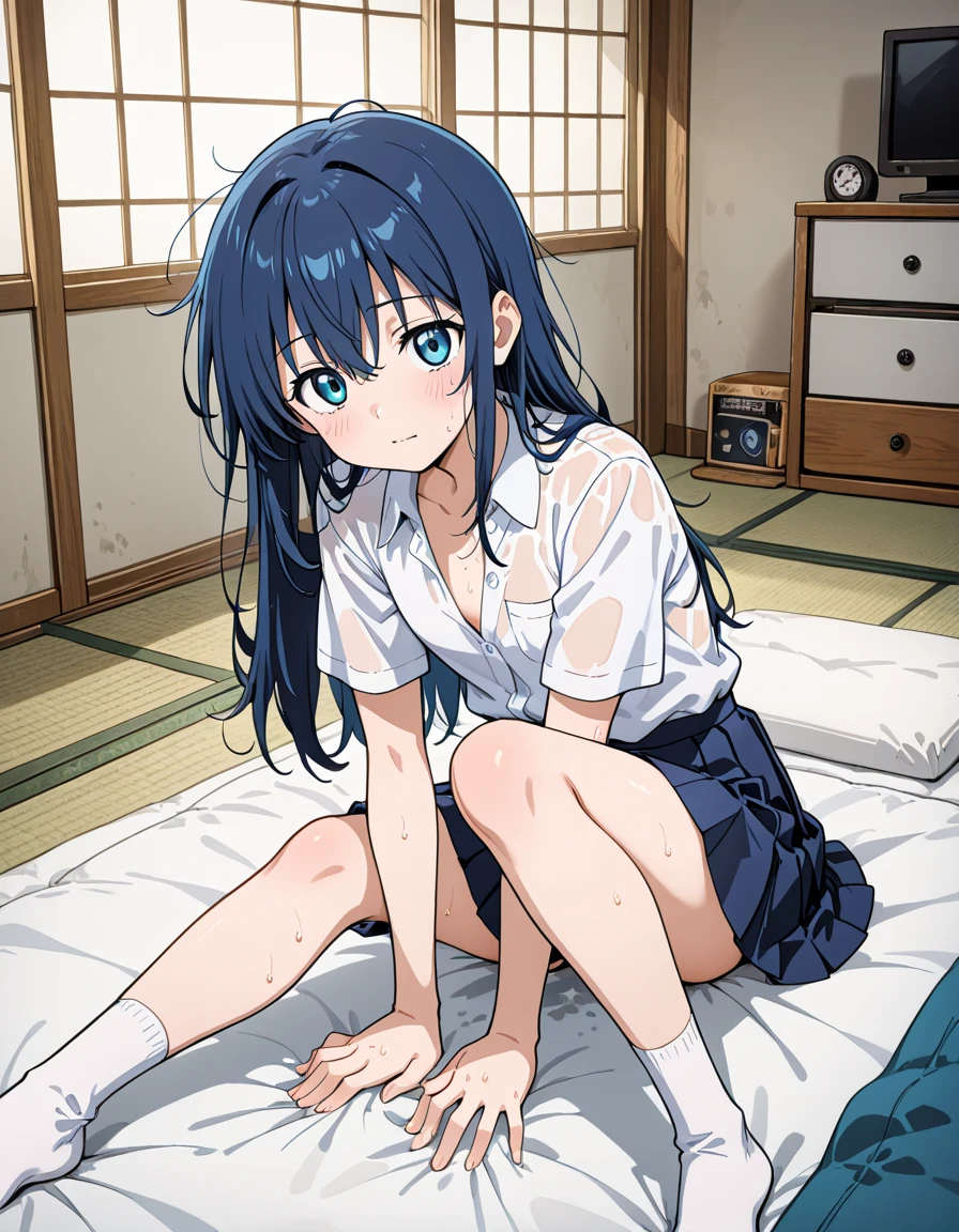 score_9, score_8_up, score_7_up, score_6_up source_anime, rating_questionable BREAK 1girl,
aokireika, aoki reika, hairpin, long hair, blue hair, blue eyes,
white negligee,
squatting
<lora:aoki_reika ponyxl 001:1>
<lora:sdxl-flat:-0.5>
<lora:sdxl_lightning_8step_lora:1>