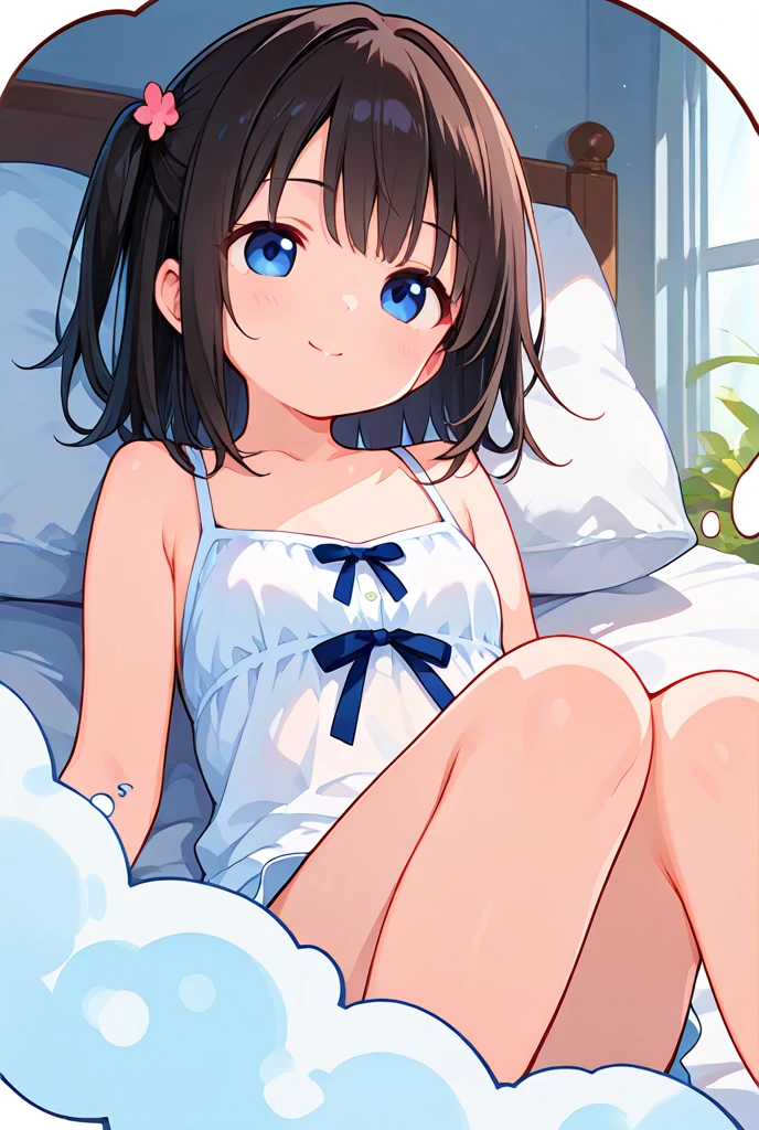 Highest quality、Slender beauty、1 person、Small eyes、Very Short Hair、Embarrassed expression、blush,The upper body is a sailor suit、Knee-length、bedroom,Small breasts,night,((Highest quality)), (Very detailed), (High-definition CG synthesis 8K wallpaper), 高いly detailed, 高い-definition raw color photos, Professional photography, (((Bokeh))), Written boundary depth,Underwear visible,Her chest is wide open