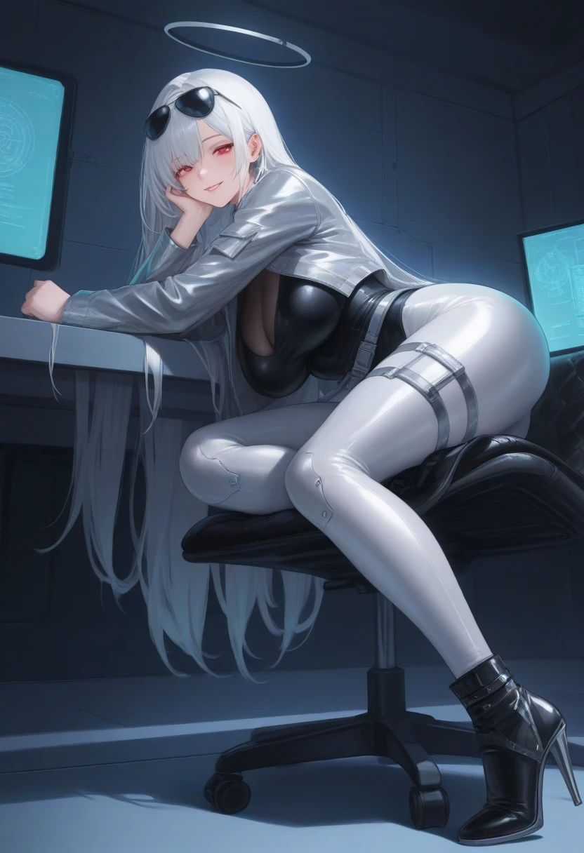 Shenhe, tight pants, sportswear, butt, seductive, voluptuous, night city view, realistic, best quality, masterpiece, ultra detail, ultra high res, extreme detail, 8k