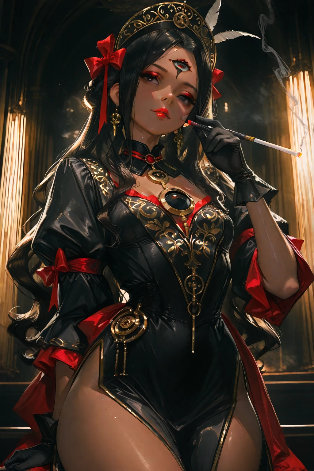 （（（walnut one plus，Walnut V4,  symbol shape student, flower shaped pupils, face flushed, ssmile, with her mouth open, longer sleeves, There is cleavage, jewely, flowers blooming, upper legs, shorter pants, sockes, Black tiara, Chinese clothes, Black  shorts, Cap flower,，Fashionab））），((tmasterpiece)),A high resolution, ((Best quality))，tmasterpiece，top-quality，Best quality at best，（（（ exquisite facial features，looking at viewert,There is light in the eyes，Smilingly，self-assured ））），（（（Light and shadow interlace，huge boob））），（（（araf asian woman posing, (((Sweated,Steaming)))，araf asian woman posing, sweating body, Wet, 24 years old female model, ）））