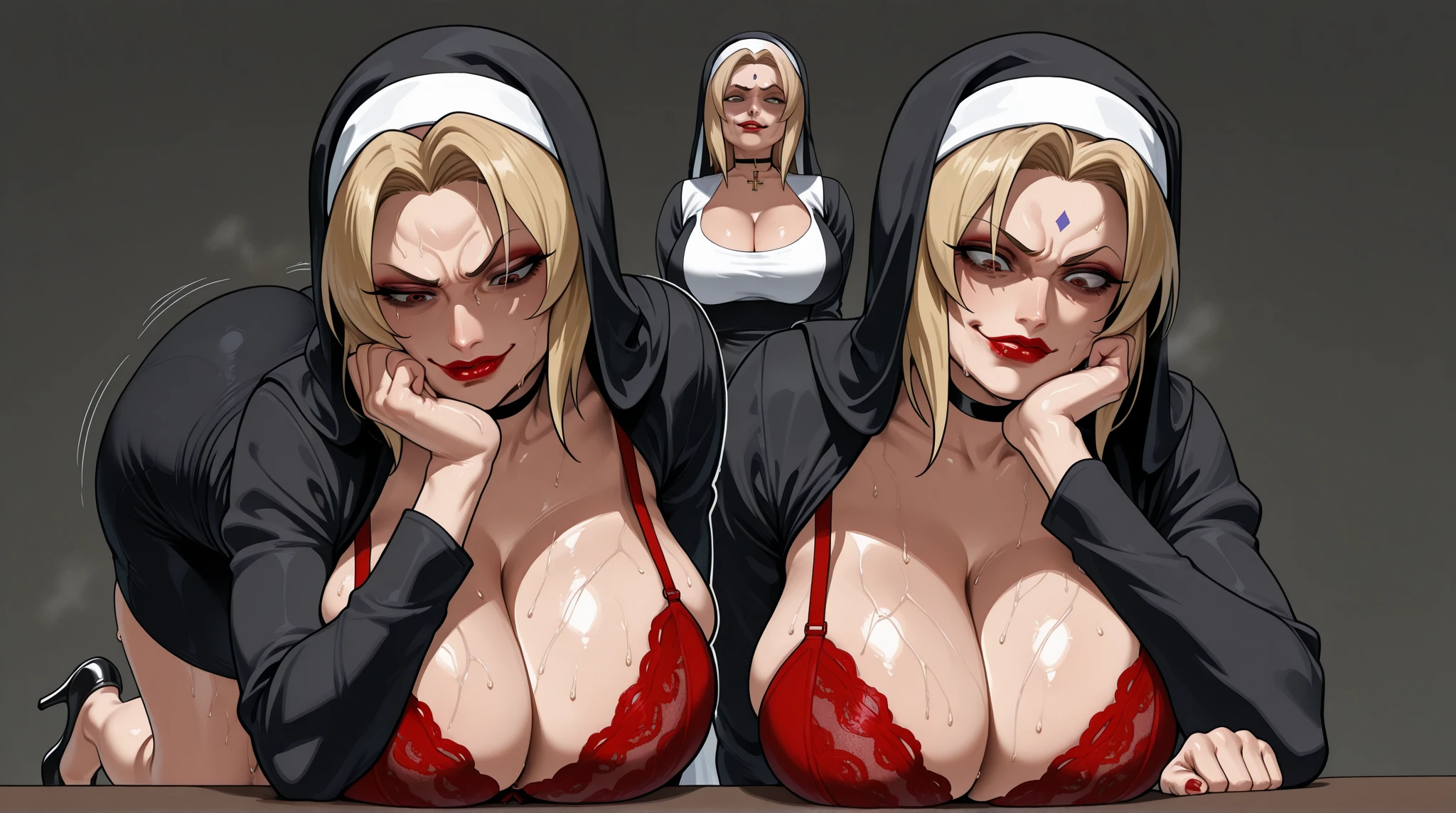 Tremendous big breasts.Very large areola