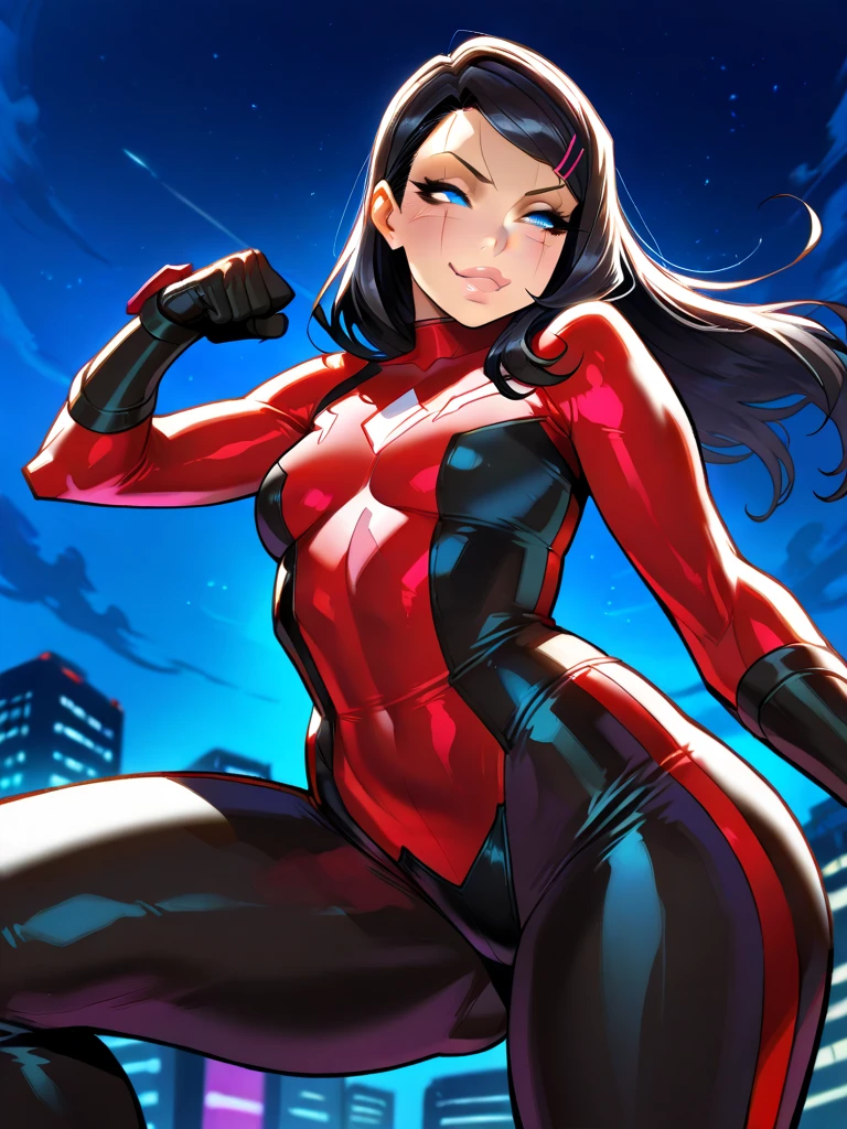 bunny girl black hair yellow eyes pale skin muscular girl bunny costume bunny girl