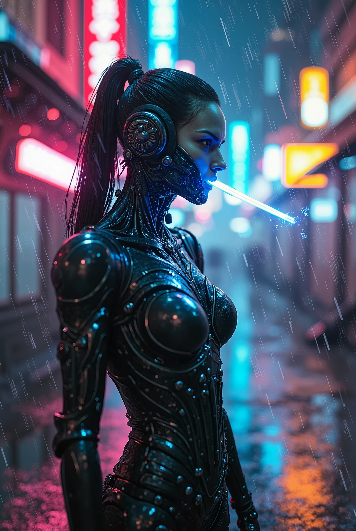 (best qualityer,highres),(Realistic:1.37),(conceptual artwork),(portraits),(Mysterious transparent creature with red blood being observed by scientists wearing masks in laboratory),(circunstanciado,Scientific laboratory),(Special Containment Unit),(Advanced Search Center),(intense focus),(Ablaze,clinical lighting),(glass tanks),(scientific instruments),(Biochemical analysis),(Experiences),(exposing metamaterial properties),(surprising visual impact),(hauntingly beautiful),(ethereal atmosphere),(subtle glow),(submerged in fluid),(unearthly,unearthly:1.1),(Enigmatic,puzzling:1.2),(chic,graceful movements),(curious scientists),(meticulous documentation),(captivating,unpredictable),(Discovering the unknown),(infinite possibilities),(intense curiosity),(Wh ite) Cyberpunk style