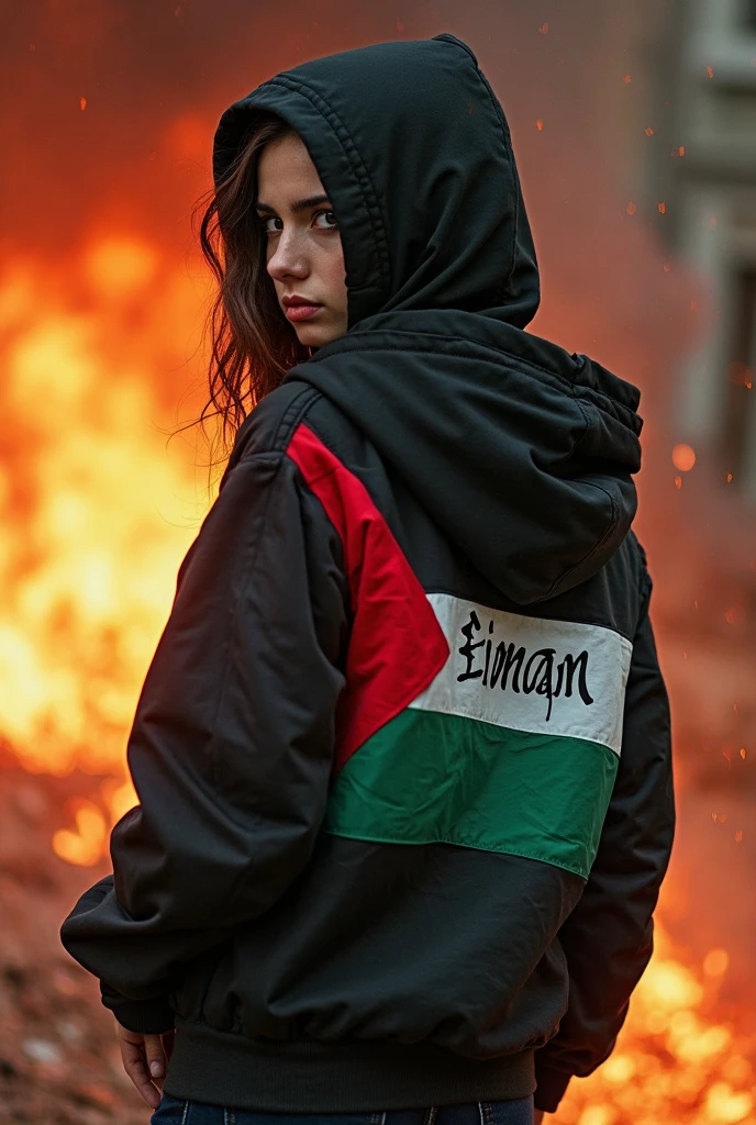 A psychopath holding a gun and a Turkish flag, with 'ACEH MERDEKA' written on his clothes.