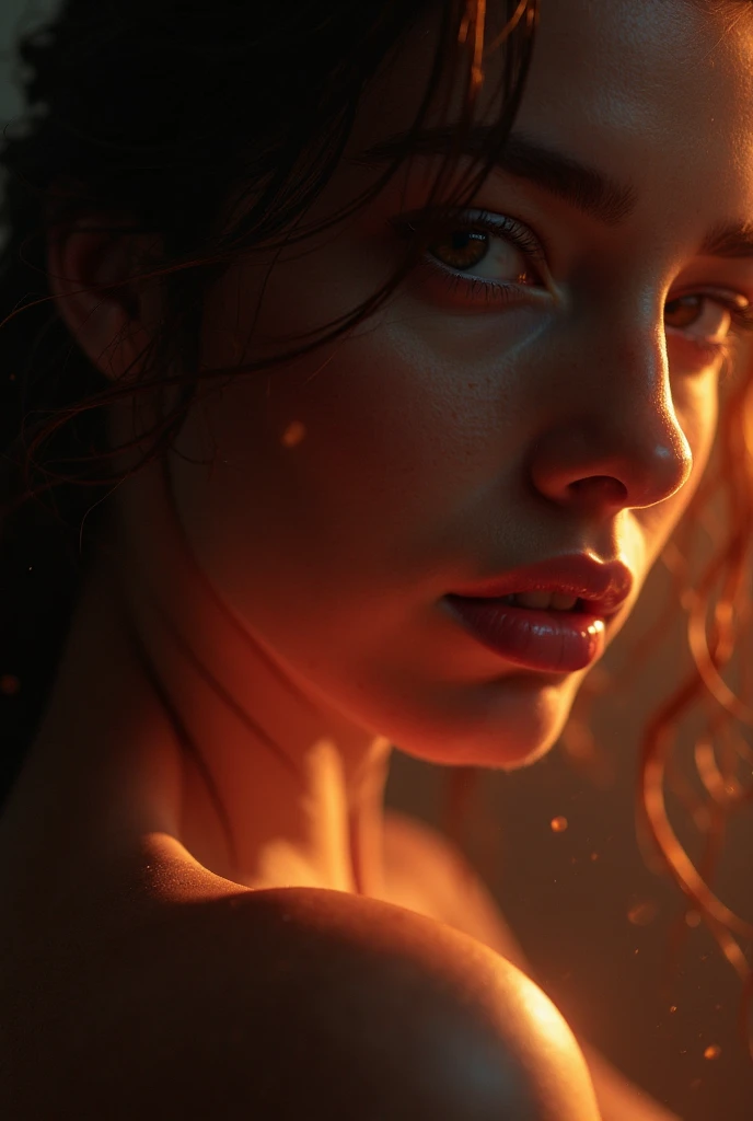 sexy and hot ginger nude and wet, realistic portrait, highly detailed, digital painting, art station, concept art, smooth, sharp focus, illustration, cinematic lighting, art by art germ and Greg Rutkowski and Alphonse Mucha