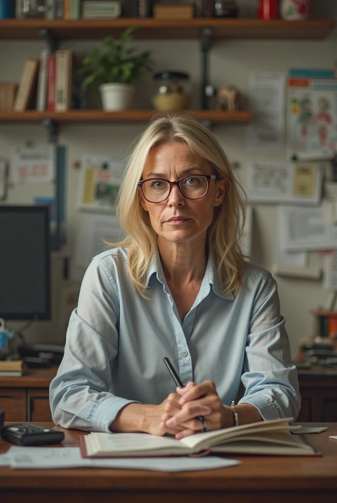 Masterpiece, epic quality, 4K RAW photo, epic detail, very detailed, photograph of 35 year old a nerd girl, wrinkled face, blond grey short hair, unwashed, dirty, nerdy glasses, pimple face, pustules, acne, nerdy out of date clothes, sitting in a room, sitting behind a old CRT monitor,
