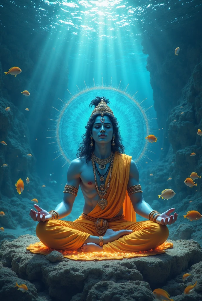 Shiv shankar name 'S lord,maditation, under ocea