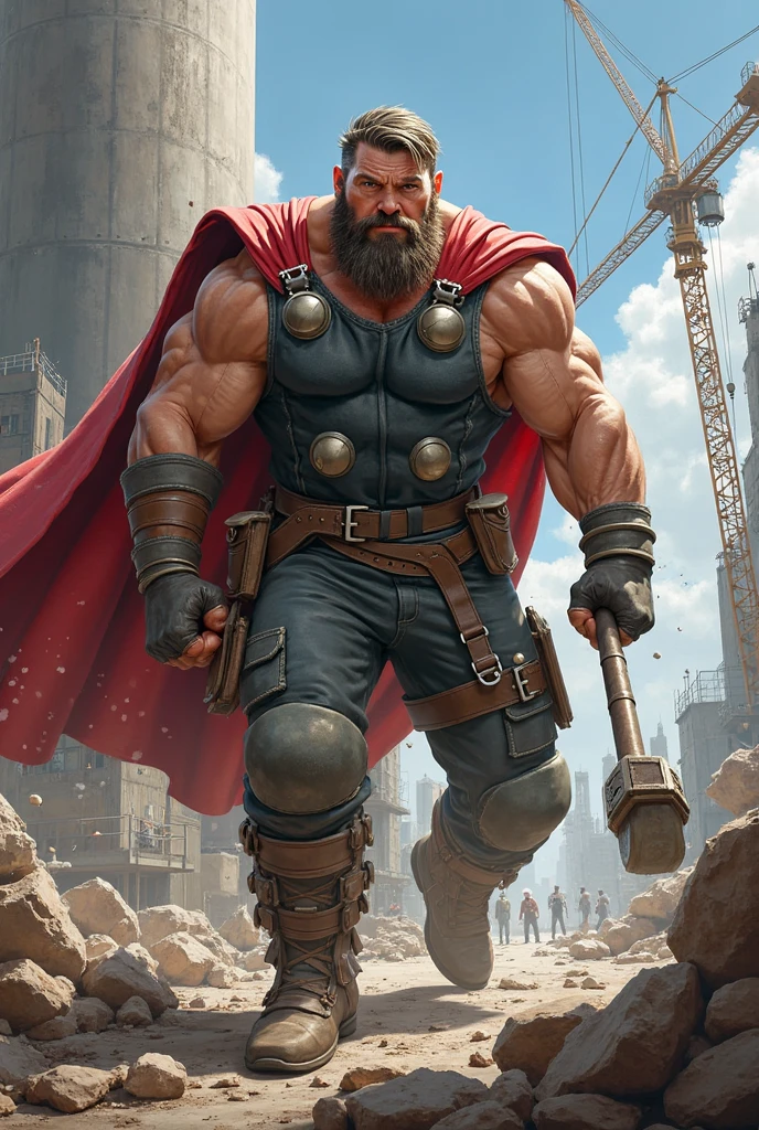 (((Burly Thor surrounded by fans)))
Artistic Image prompt structure: "Create a majestic and powerful digital illustration of the burly Thor, standing tall amidst a joyful crowd of fans and admirers. The art style should emphasize Thor's godly presence and mighty demeanor, with fans looking up in awe and admiration. Showcase the burly Thor as a symbol of mythic heroism in a lively city square."