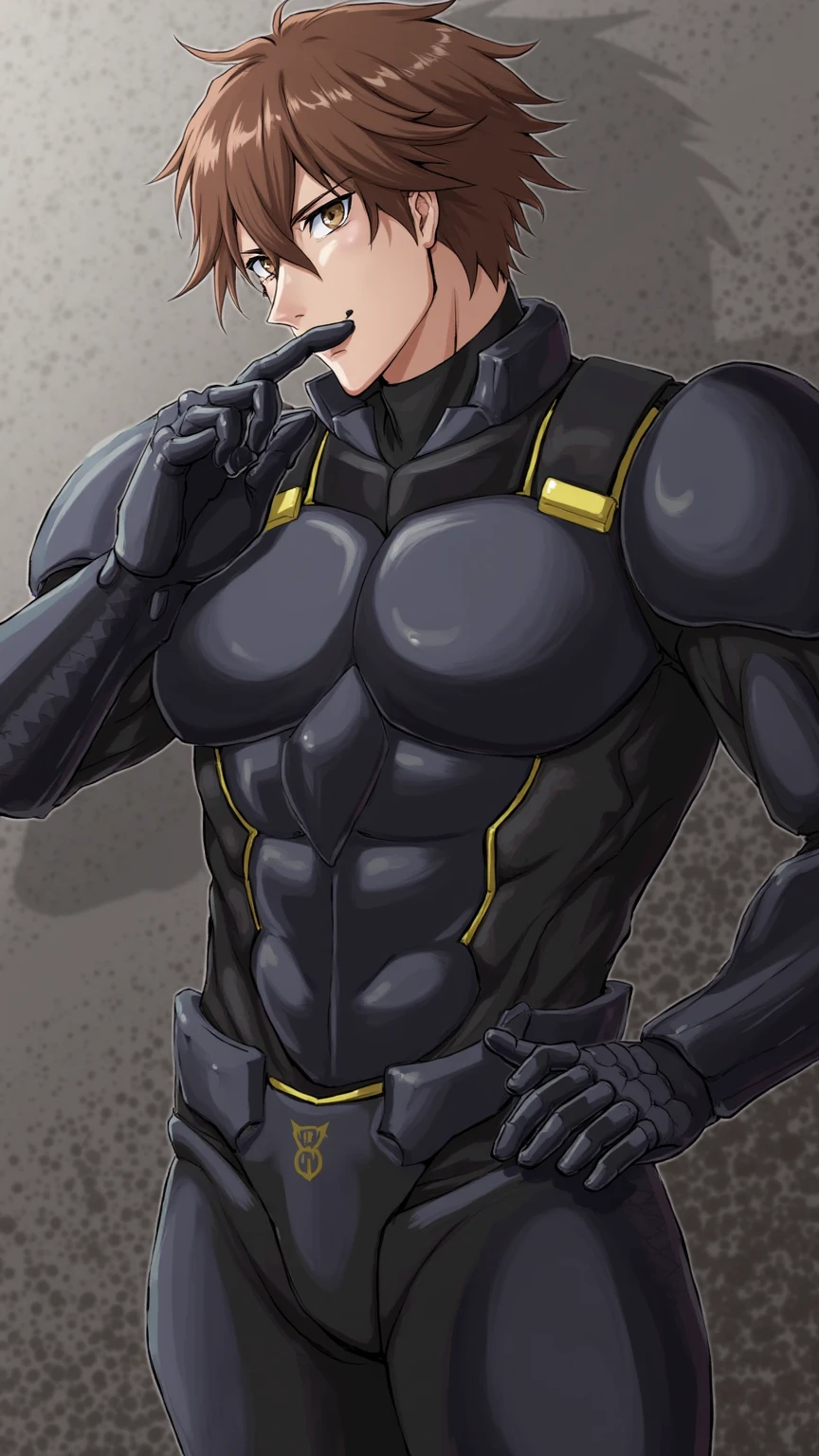 (best quality:1.3), (ultra detailed:1.3), (absolutely resolution:1.3), (Anatomically correct:1.3), one boy, Seventeen, (Fierce face:0.8), (Black Hair, Short Hair:1.3), Dark blue eyes, (green:1.4), (yellow:1.4), (Tight bodysuit:1.2), Sci-fi hero suit, green, yellow, Toned Muscles, (Groin bulge:0.8), (Tan Skin:0.9), gloves, boots, (Glasses:1.2), (Mechanical Armor:1.0), BREAK (torn suit:2.0), (torn breast:2.0), (torn abs:2.0), (torn hip:2.0), BREAK (Feeling defeated:1.4), (blush:1.3), (sweating:1.4), Grit your teeth, BREAK (Close up of the crotch from below:1.3), looking at the camera, BREAK (Anime Style:1.3), Futuristic Background, (Cyber Stadium:1.3), nsfw,