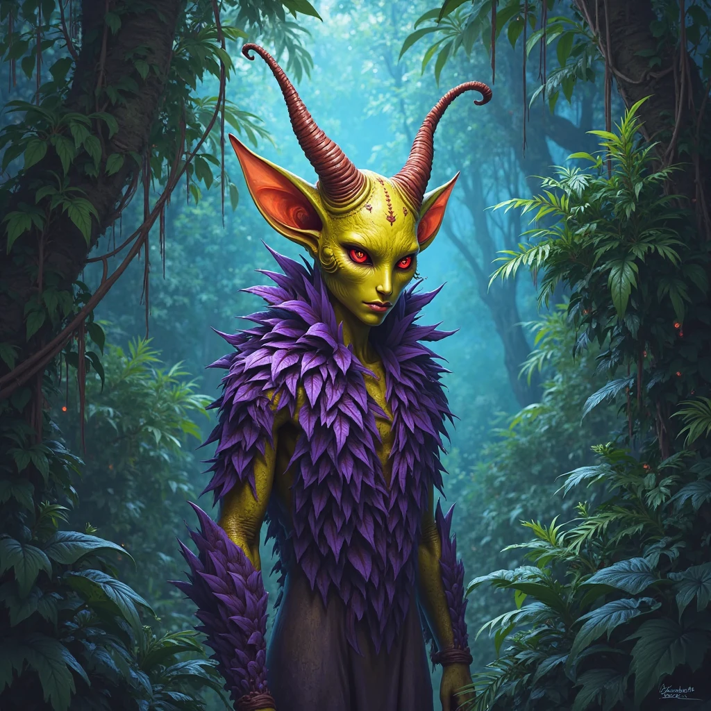 (Illustration: 2), dressed as a portrait of Goblin, ((full-body)) directional appearance, (intricate, fine detail, hyper-detailed), ultra-detailed, (backlight: 1. 2) Intricate, fantasy style