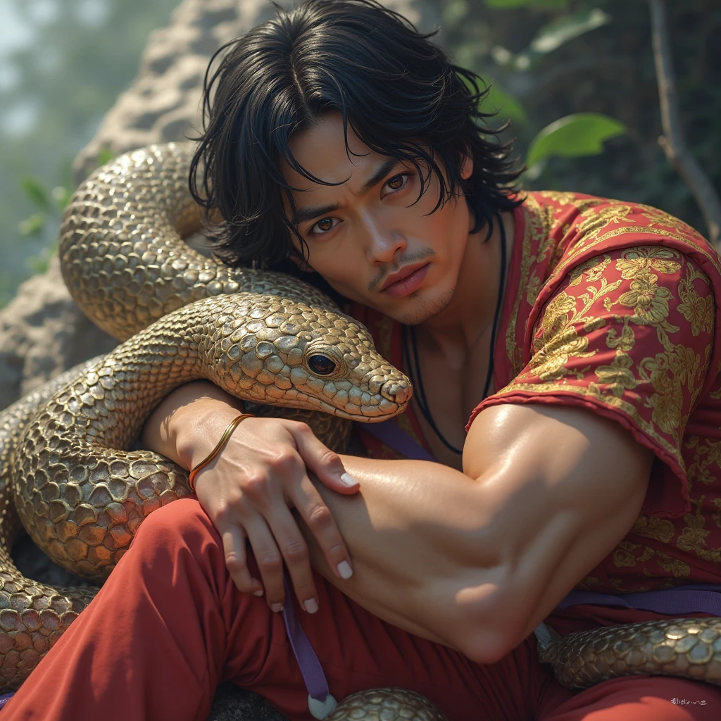 naga boy with snake tale instead of legs