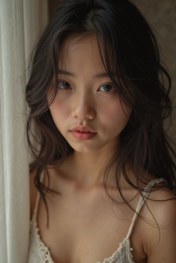 dynamic compositions、astonished face、dark ilumination、back lighting、softfocus