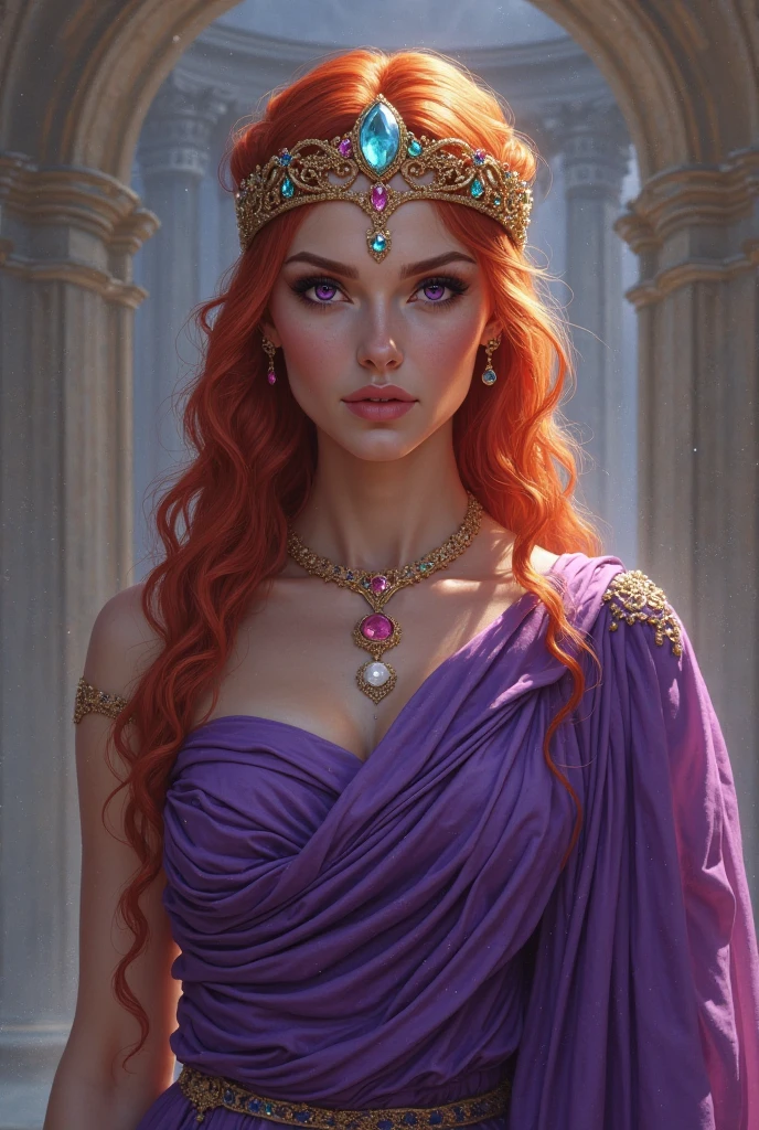 Arte similar Jonh Buscema,pintura de uma mulher com cabelo cacheado vermelho e um estrangulamento em um vestido preto, Estilo de arte de John Collier, Donzela com cabelo de cobre, estilo de Karol Bak, uma mulher de cabelos cacheados ruiva, Retrato de uma bruxa, No Bowater Art Style, Directed by: Roberto Lenkiewicz, Geraldo Brom, Alberto Lynch, Dave Sim, Red-haired woman in a shadowy palace, vestido preto e roxo de veludo usando um kokoshnik, vestido luxuoso purpura , head adornment, Gargantilha de renda, MULHER SEXY, labios carnudos, seios fartos, corpo escultural, usando um chale negros sobre os ombros com flores roxas bordadas, wearing an adornment on the head and jewelry on the neck , MULHER SEXY, barda sedutora, mulher de cabelos cacheados e seios fartos, Princess with malicious and cruel expression, rosto redondo e bonito, mulher gordinha, corpo bonito e gordo, cabelo volumoso e seios fartos, cabelo bonito, jovem e bonita, rosto redondo olhar malicioso, Cara rechonchuda, rosto de anjo, rosto de querubim, diabolical expression, vestido luxuoso, vestido nobre, Vestido de princesa, Corpo rechonchudo, MULHER SEXY, Corpo gordo bonito, olhos perfeitos, rosto lindo e perfeito, rosto perfeito, thick lips, fleshy lips, full pouty lips, juicy lips, Vestido elaborado, Vestido bonito, vestido de mulher nobre, vestido roxo, Vestido elegante, vestido de mulher rica, Princess dress of the Middle Ages, olhos perfeitos, olhos cor de ambar, Vestido vitoriano, Purple Vestius, vestido roxo, Vestido bonito, perfect hands, beautiful hands, Purple Vestius, Vestido bonito, vestido roxo